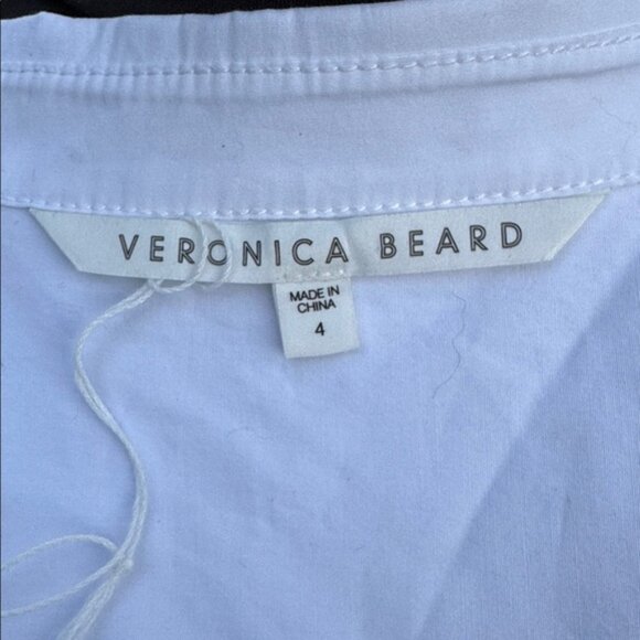 VERONICA BEARD Luriane Poplin Bell-Sleeve Dress, size 4 - Picture 7 of 9